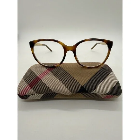 BURBERRY B 2142 3316 51-17 140 Havana With A Case Authentic Hard To Find - Picture 12 of 14